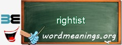 WordMeaning blackboard for rightist